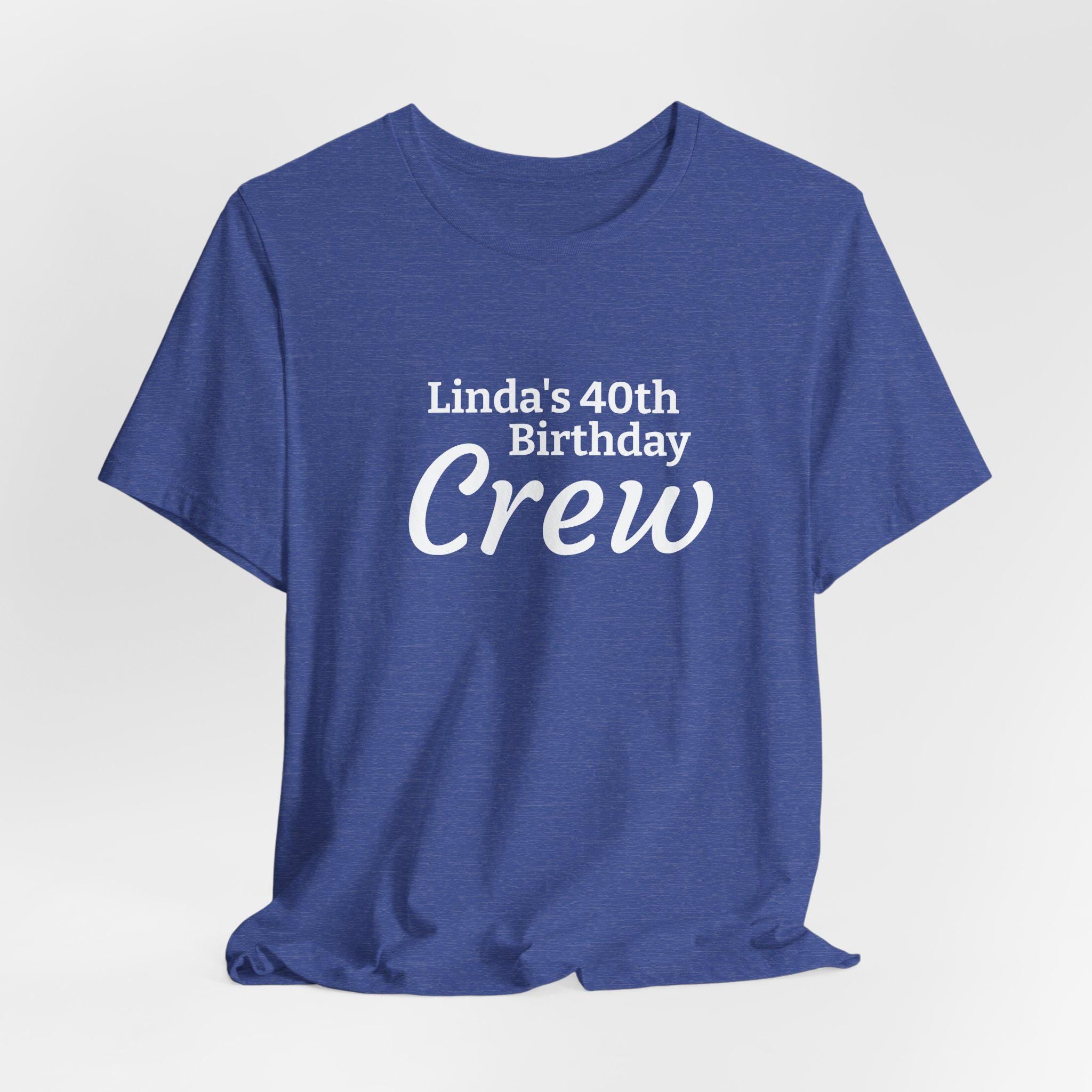 Personalized 40th Birthday Crew T-Shirt | Minimalist Milestone Tee