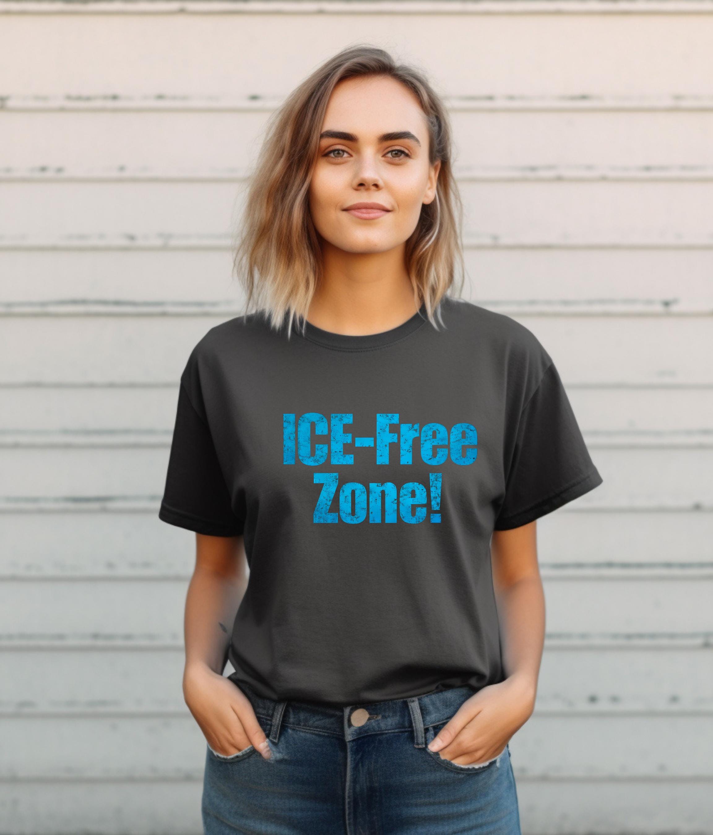 ICE-Free Zone Graphic Tee, Sarcastic Statement Shirt