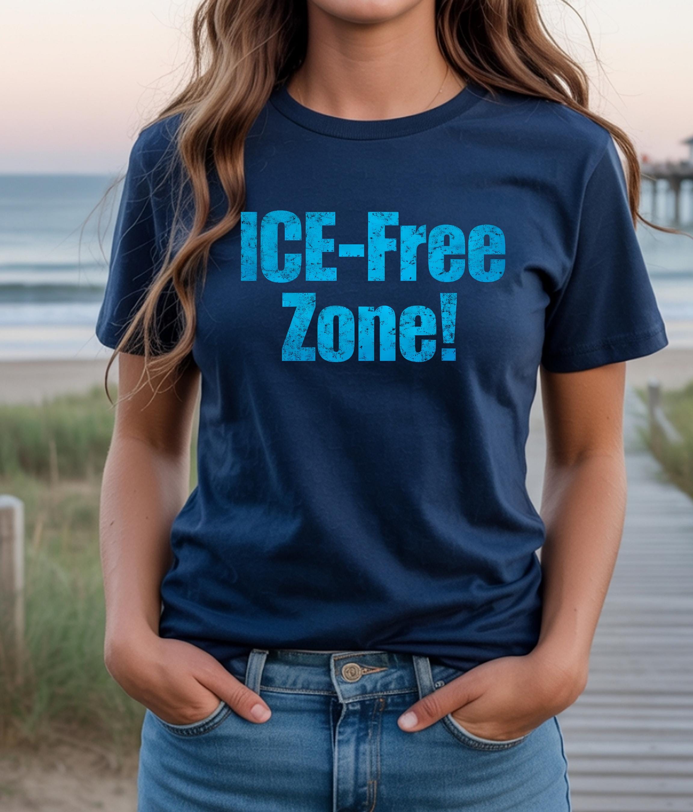 ICE-Free Zone Graphic Tee, Sarcastic Statement Shirt