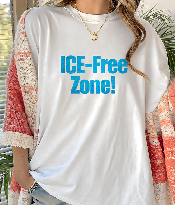 ICE-Free Zone Graphic Tee, Sarcastic Statement Shirt