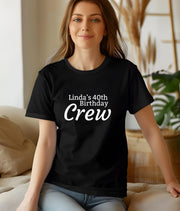 Personalized 40th Birthday Crew T-Shirt | Minimalist Milestone Tee