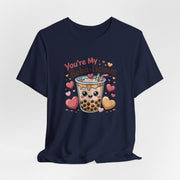 You're My Boba licious Boba Tea T Shirt | Cute Kawaii Bubble Tea Hearts | Funny Food Pun Tee | Unisex Graphic Shirt