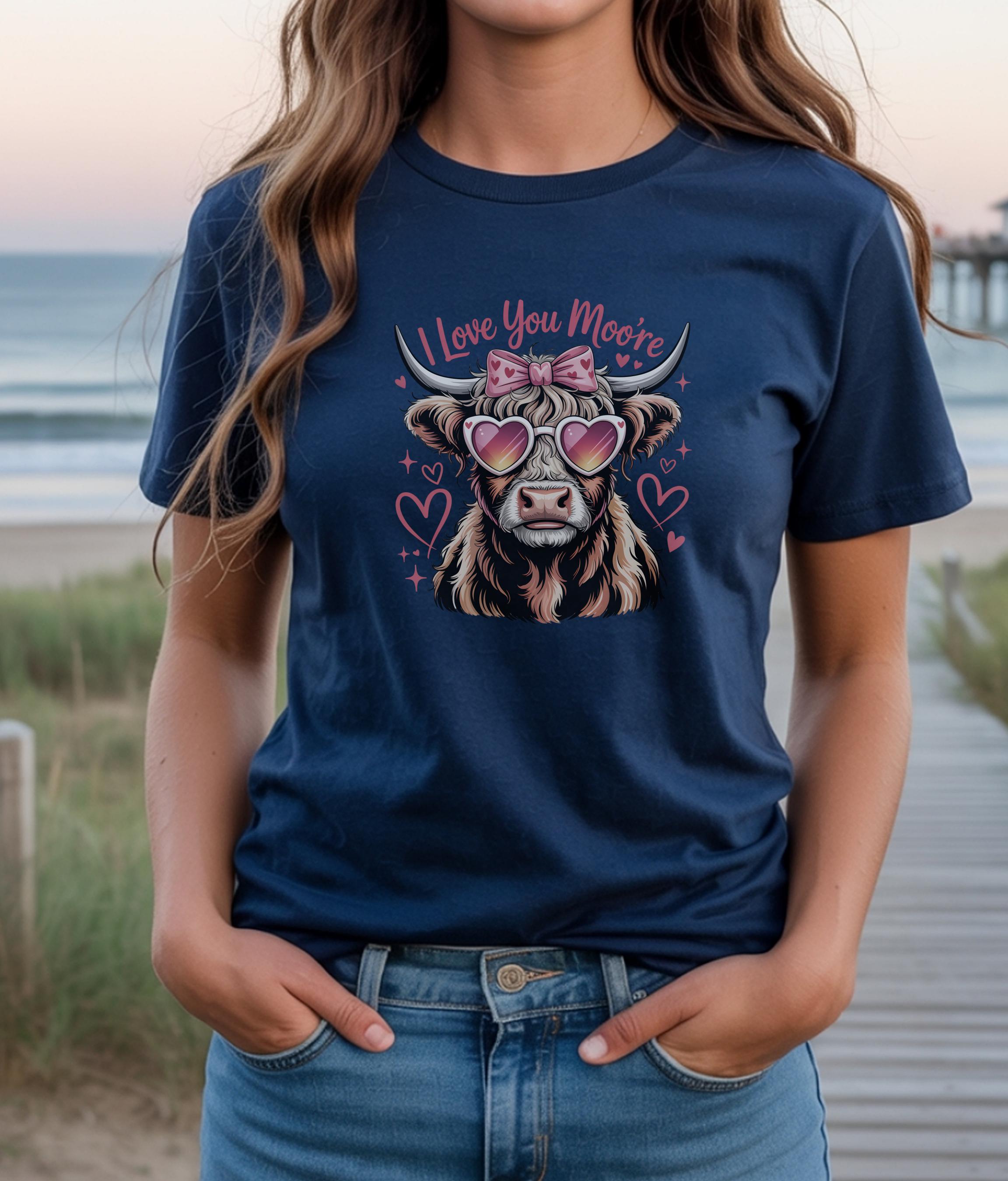 Funny Cow Graphic T-Shirt, Women's Relaxed Fit Cotton Tee