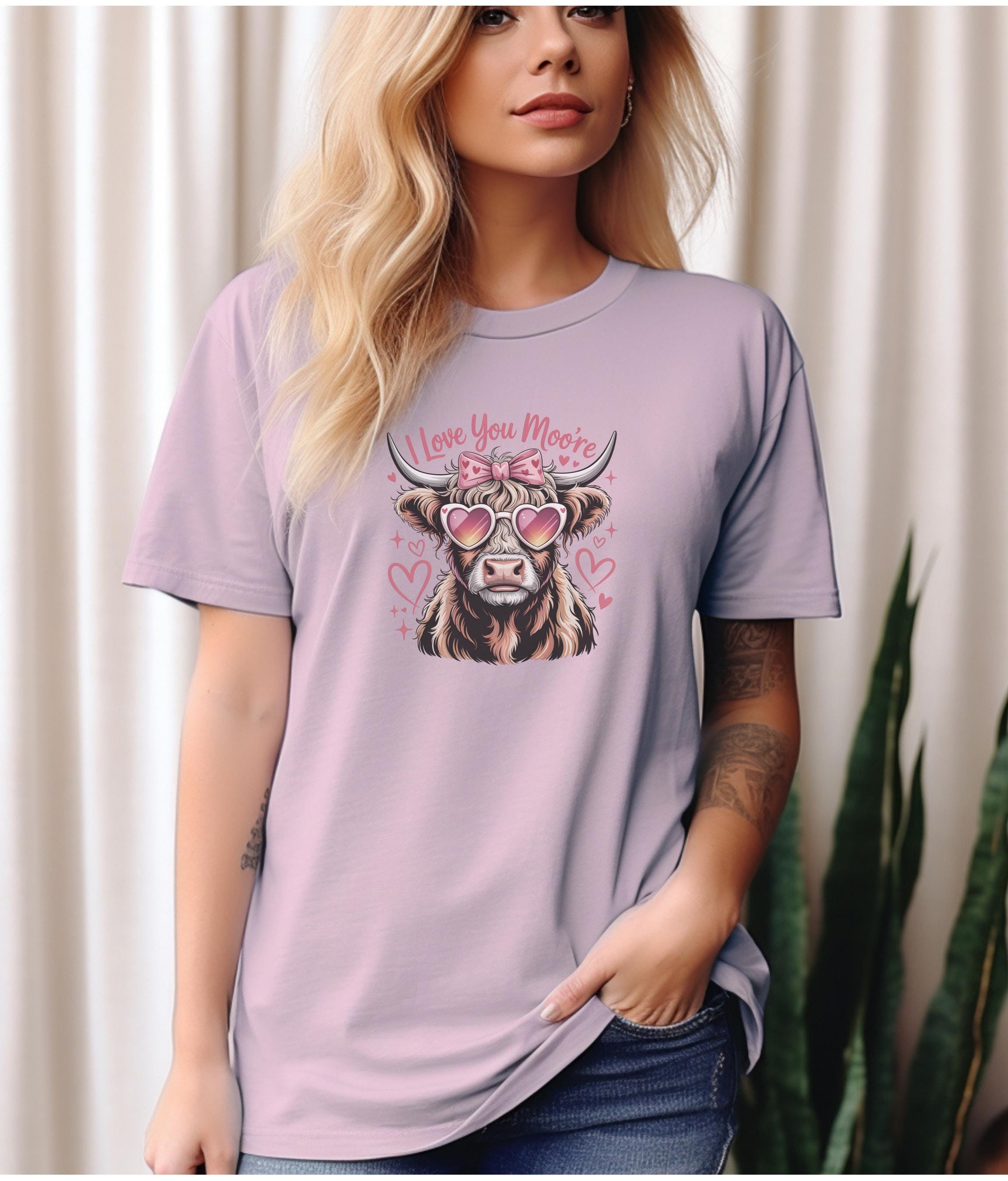 Funny Cow Graphic T-Shirt, Women's Relaxed Fit Cotton Tee