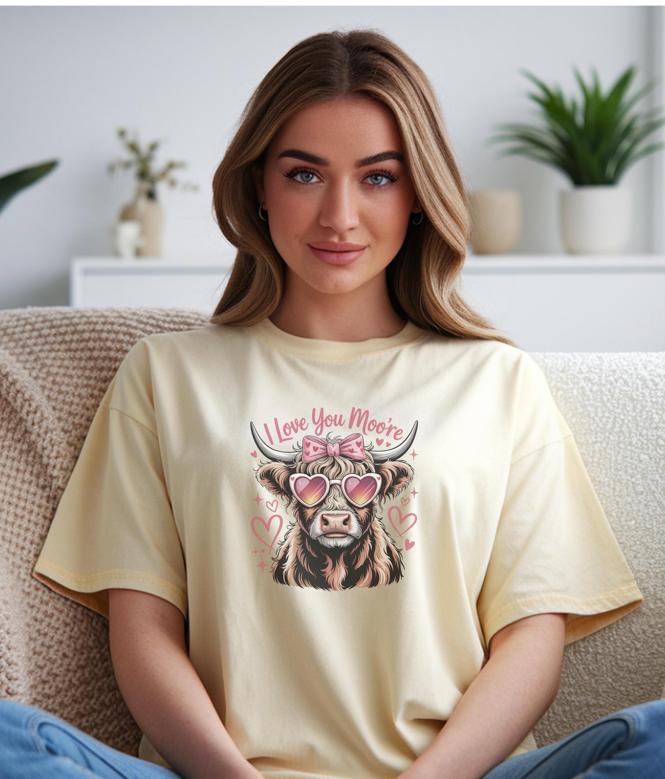 Funny Cow Graphic T-Shirt, Women's Relaxed Fit Cotton Tee