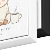 Cute Fluffy Highland Cow Canvas Art Print, Boho Nursery Decor, Zen Wall Art, Playful Kids Room Decor, Baby Shower Gift, Modern Home Decor