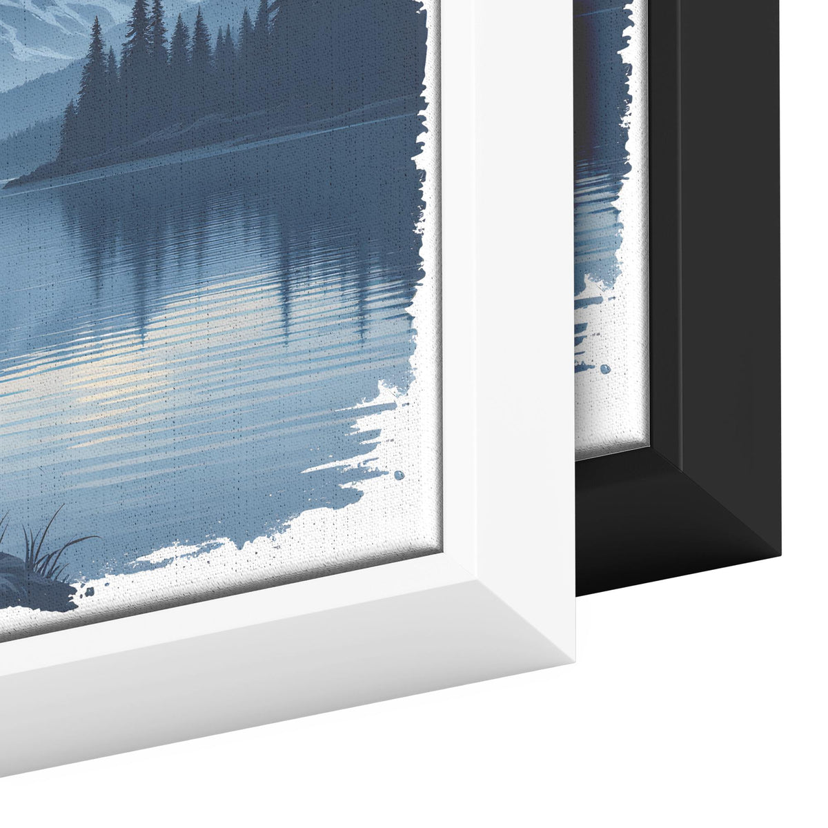 Mountain Landscape Canvas Art, Moonlit Lake Wall Decor, Nature Wall Art, Rustic Home Decor, Ready to Hang, Gift for Nature Lovers