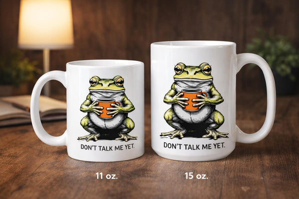 Funny Frog Coffee Mug, Novelty Tea Cup, Quirky Gift for Him, Cute Frog Meme Mug, Animal Lover Gift, Dishwasher Safe Mug