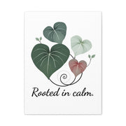 Rooted in Calm Canvas Wall Art | Botanical Leaf Print | Minimalist Nature Decor | Green Zen Wall Art | Modern Home Decor Matte Canvas