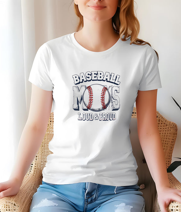 Baseball Mom Loud and Proud Shirt | Sports Mom Graphic Tee | Proud Baseball Mama | Game Day Mom Apparel