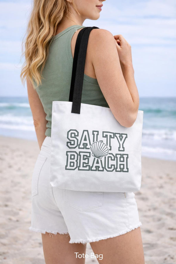 Beach Tote Bag | Premium Cotton Tote Bag | Minimalist Canvas Tote | Reusable Shopping Bag | Everyday Carryall