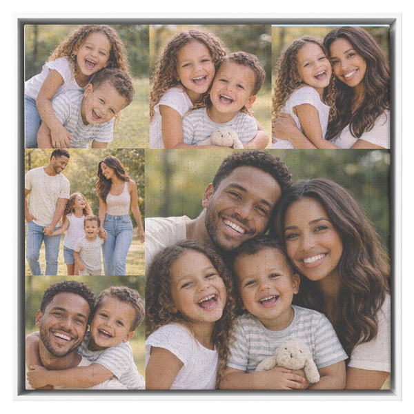 Personalized Family Photo Collage Canvas Print | Custom Home Decor