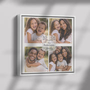 Personalized Family Photo Canvas Print | Custom Square Wall Art | Large Family Collage Canvas | Home Decor Gift