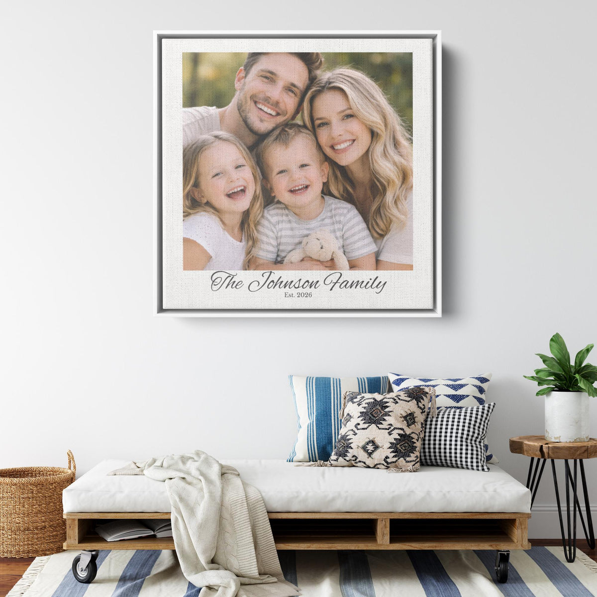 Personalized Family Photo Collage Canvas Print | Custom Home Decor