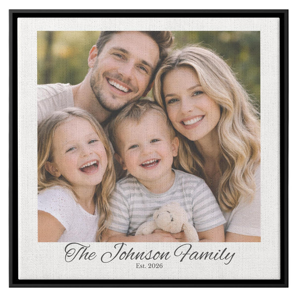 Personalized Family Photo Canvas Print | Custom Square Wall Art | Large Family Collage Canvas | Home Decor Gift
