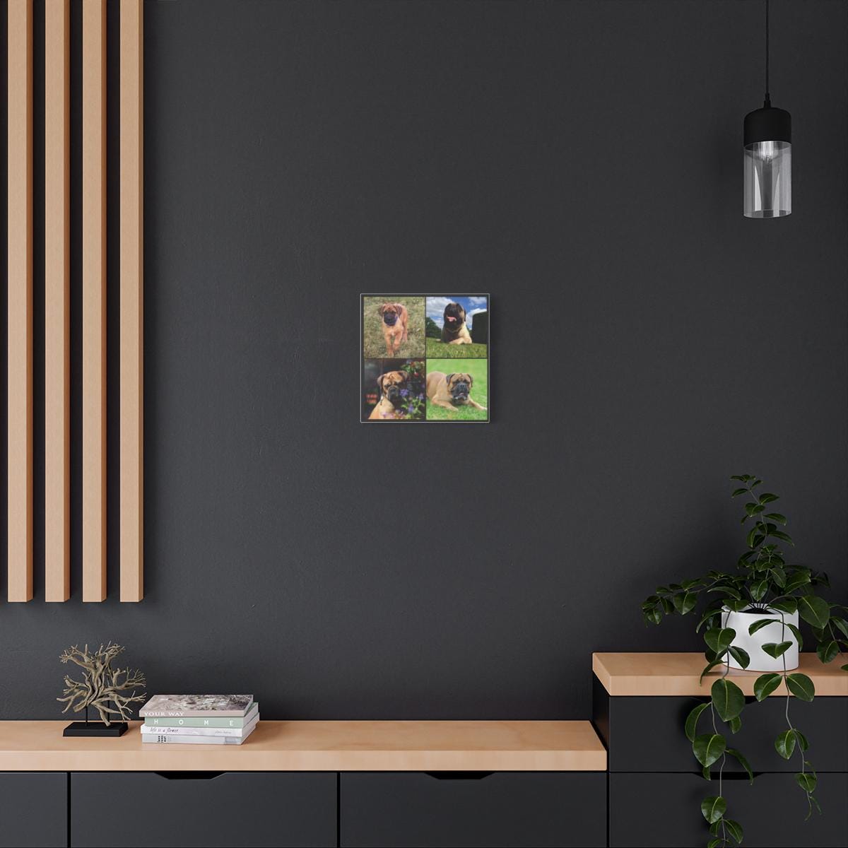 Personalized Pet Photo Canvas | Custom Dog Collage Canvas Print | Square Pet Wall Art | Dog Memorial or Gift for Pet Lovers | Matte Canvas