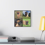 Personalized Pet Photo Canvas | Custom Dog Collage Canvas Print | Square Pet Wall Art | Dog Memorial or Gift for Pet Lovers | Matte Canvas