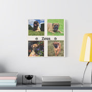 Personalized Pet Photo Canvas | Custom Dog Collage Canvas Print | Square Pet Wall Art | Dog Memorial or Gift for Pet Lovers |Matte Canvas