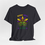 Mardi Gras Mask T-Shirt | Purple, Green & Gold Carnival Tee