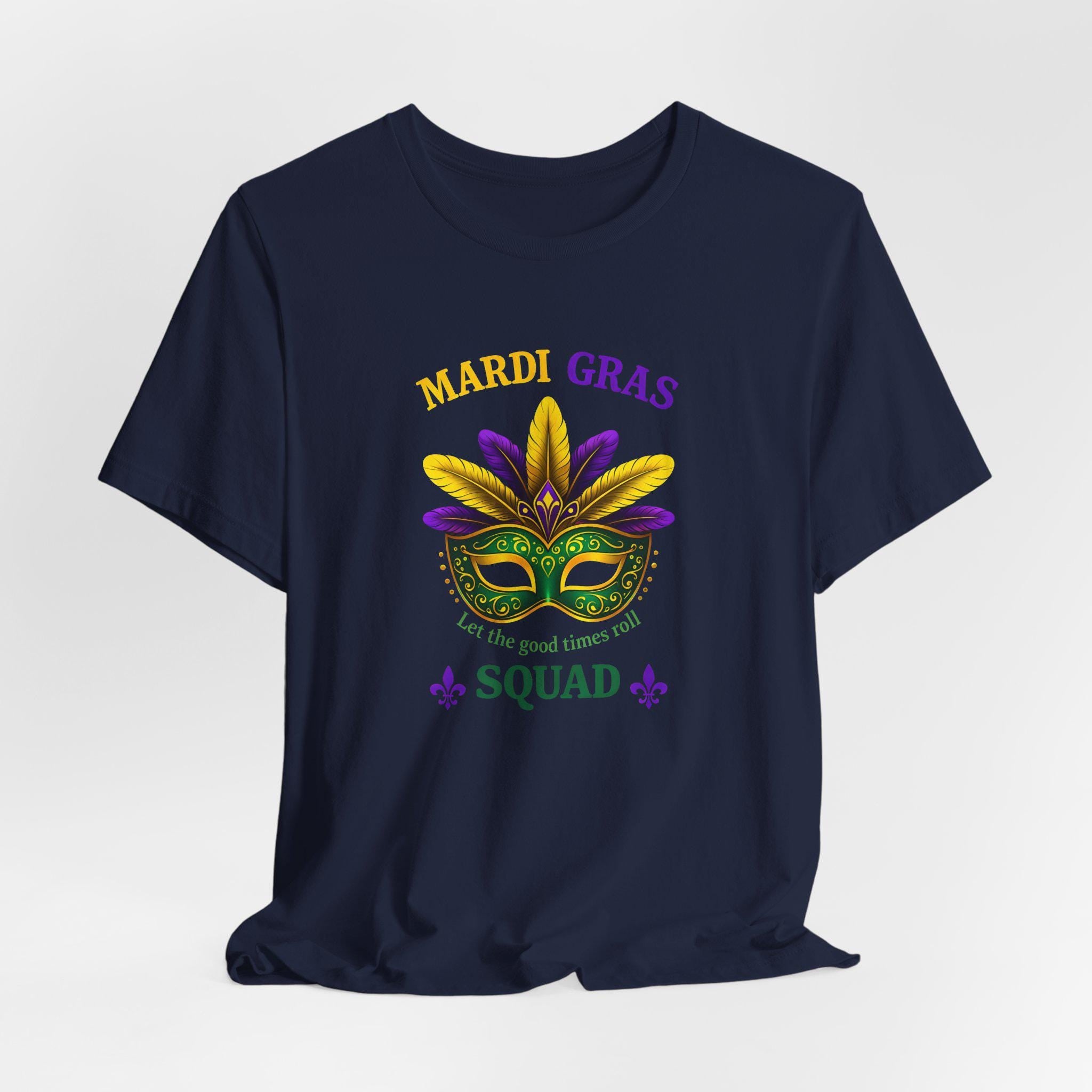 Mardi Gras Mask T-Shirt | Purple, Green & Gold Carnival Tee
