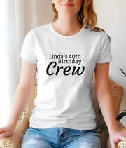 Personalized 40th Birthday Crew T-Shirt | Minimalist Milestone Tee