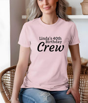Personalized 40th Birthday Crew T-Shirt | Minimalist Milestone Tee