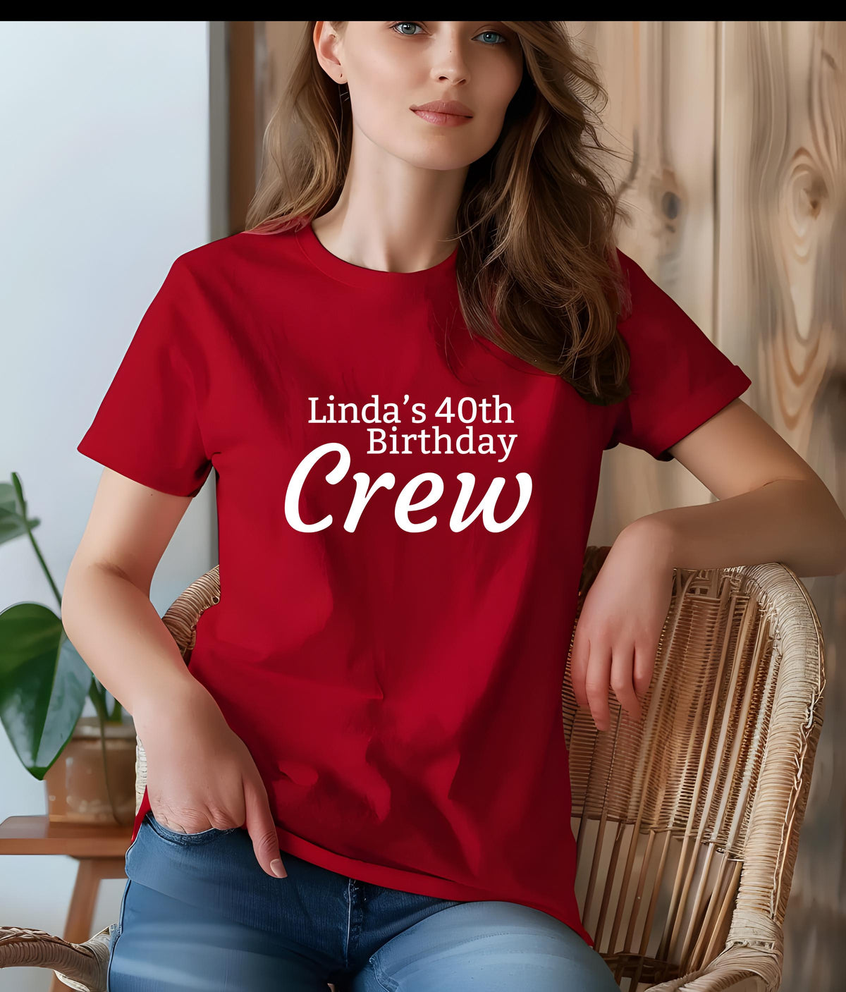 Personalized 40th Birthday Crew T-Shirt | Minimalist Milestone Tee