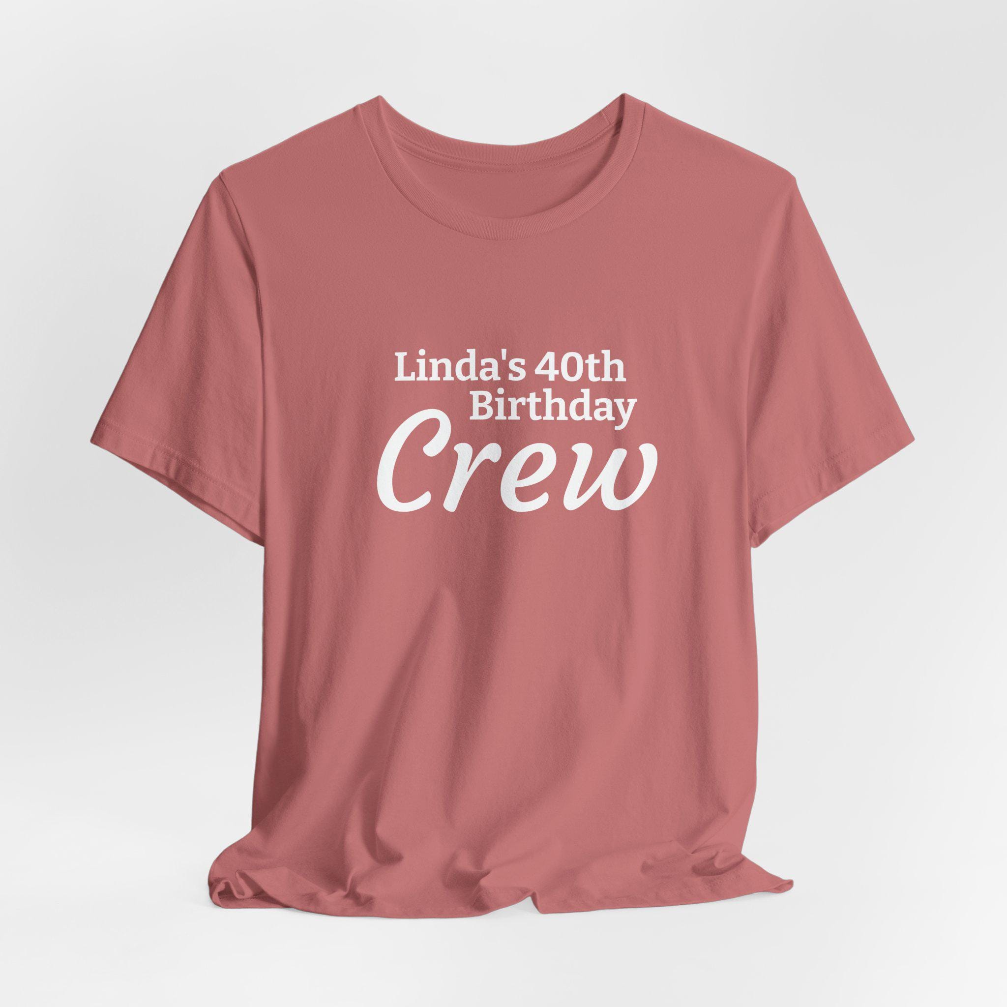 Personalized 40th Birthday Crew T-Shirt | Minimalist Milestone Tee