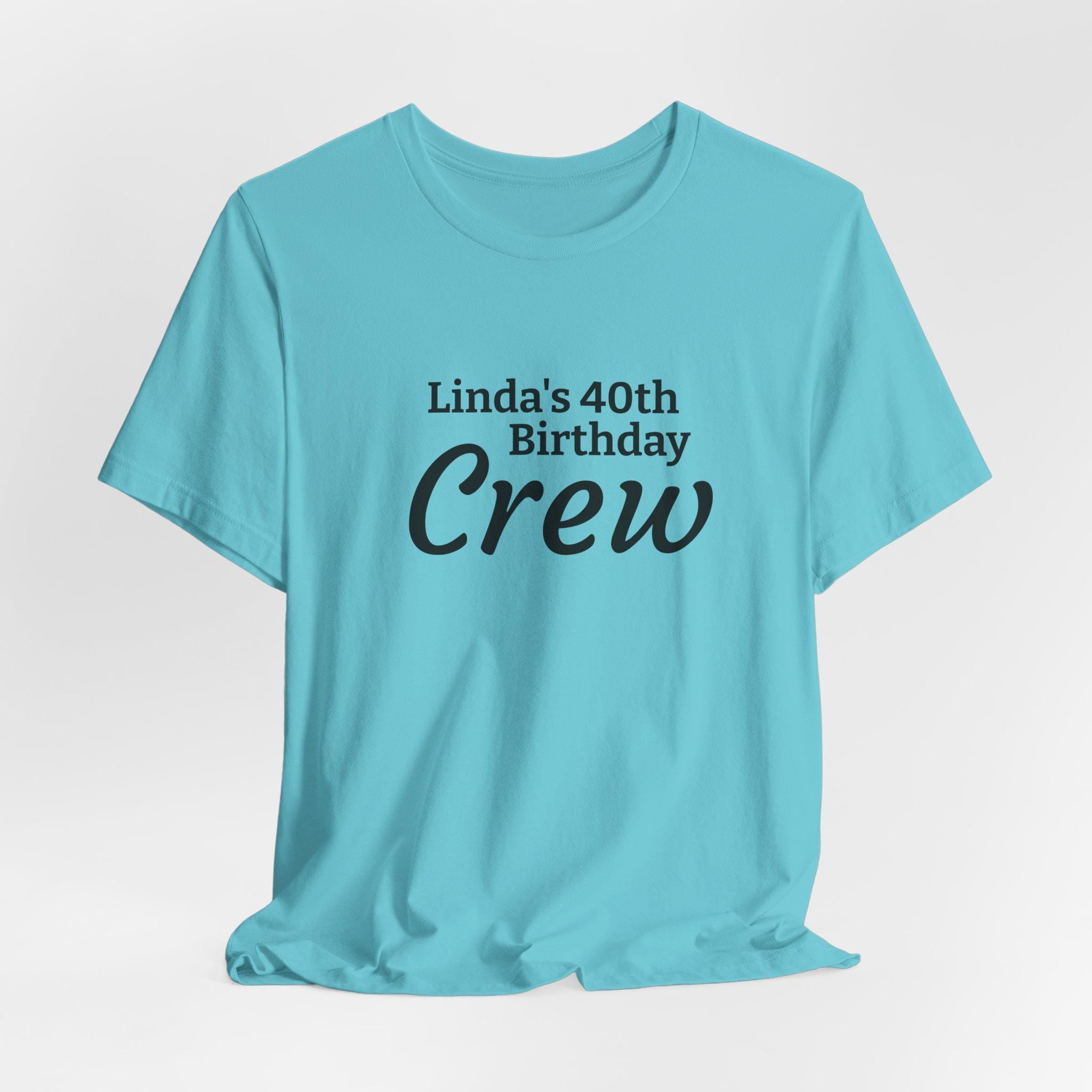 Personalized 40th Birthday Crew T-Shirt | Minimalist Milestone Tee