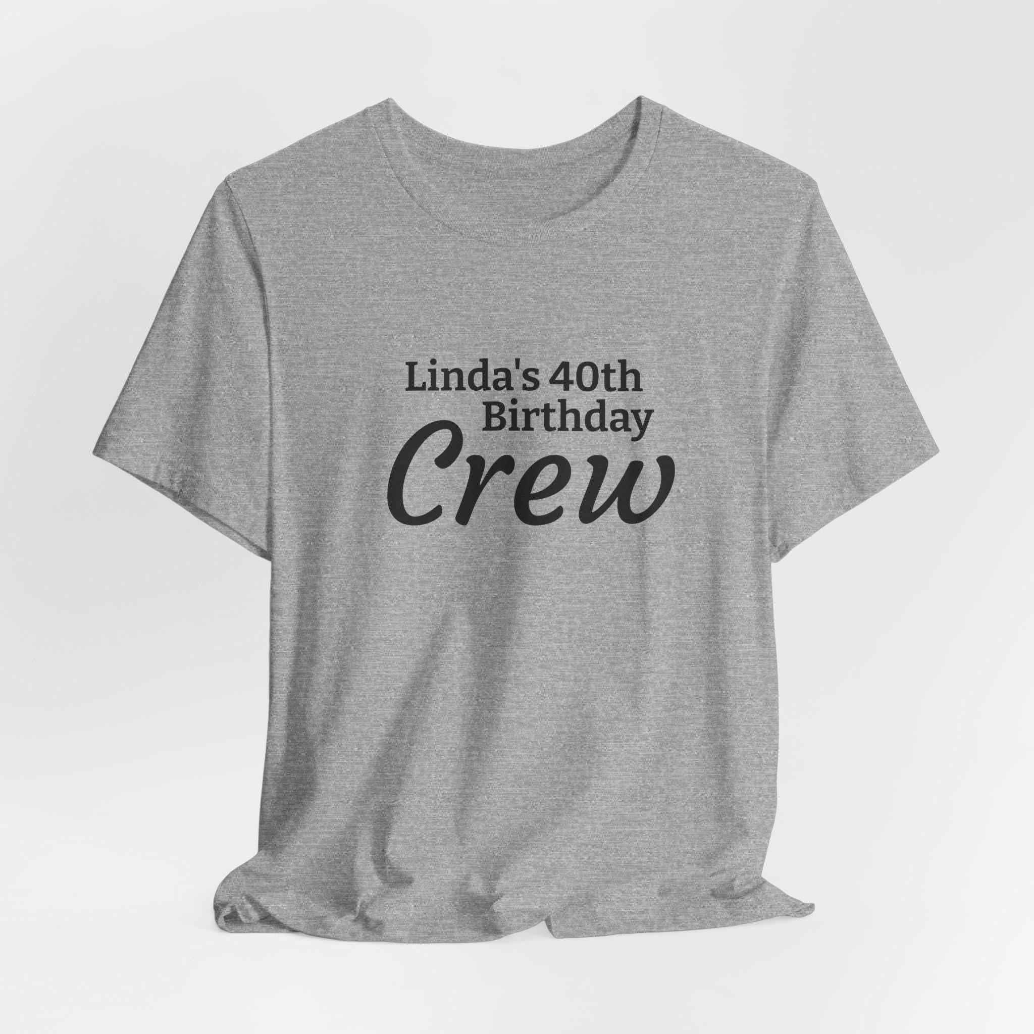 Personalized 40th Birthday Crew T-Shirt | Minimalist Milestone Tee