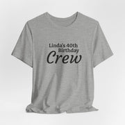 Personalized 40th Birthday Crew T-Shirt | Minimalist Milestone Tee