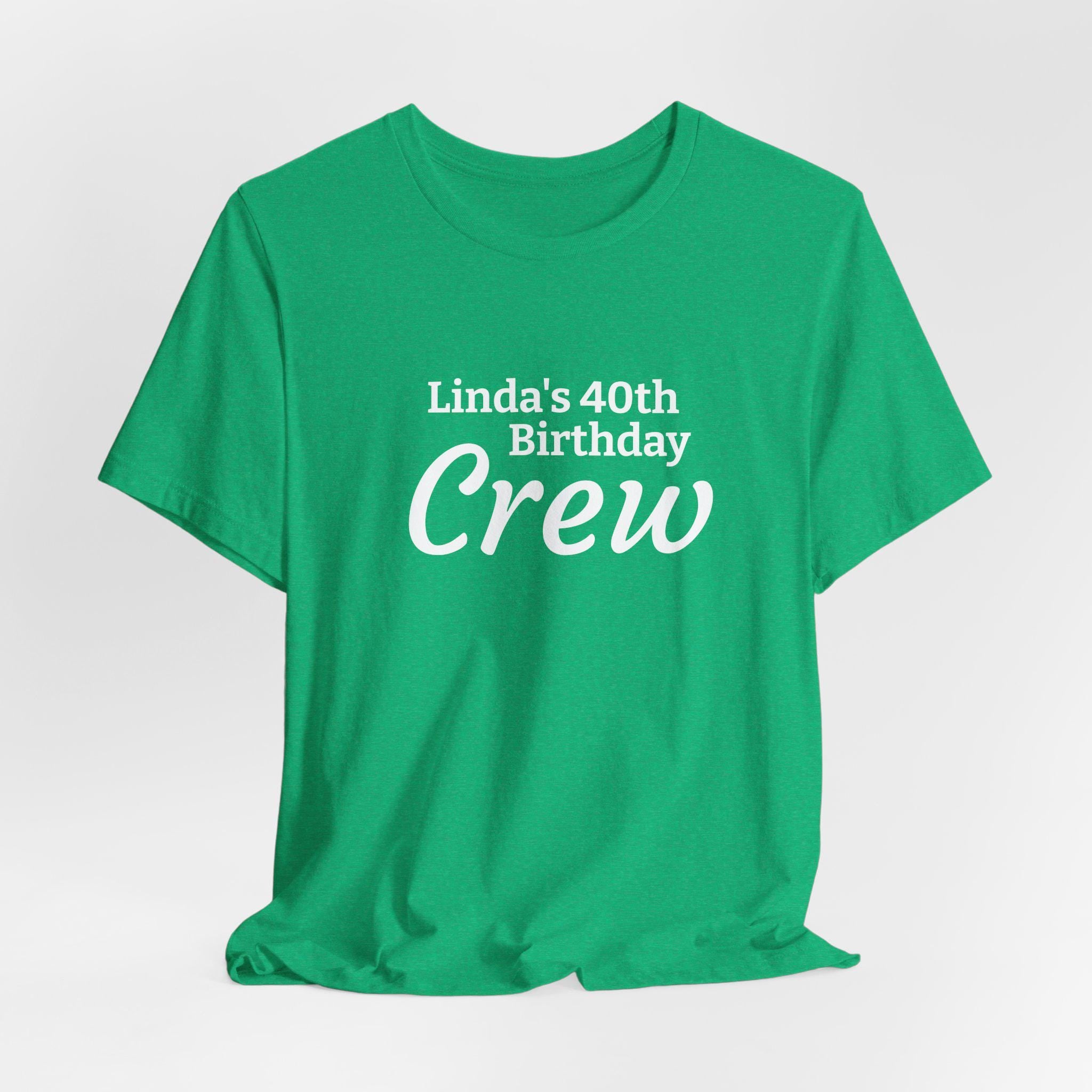 Personalized 40th Birthday Crew T-Shirt | Minimalist Milestone Tee
