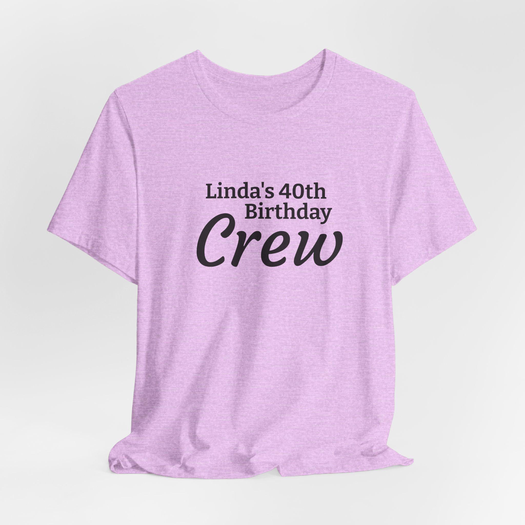 Personalized 40th Birthday Crew T-Shirt | Minimalist Milestone Tee