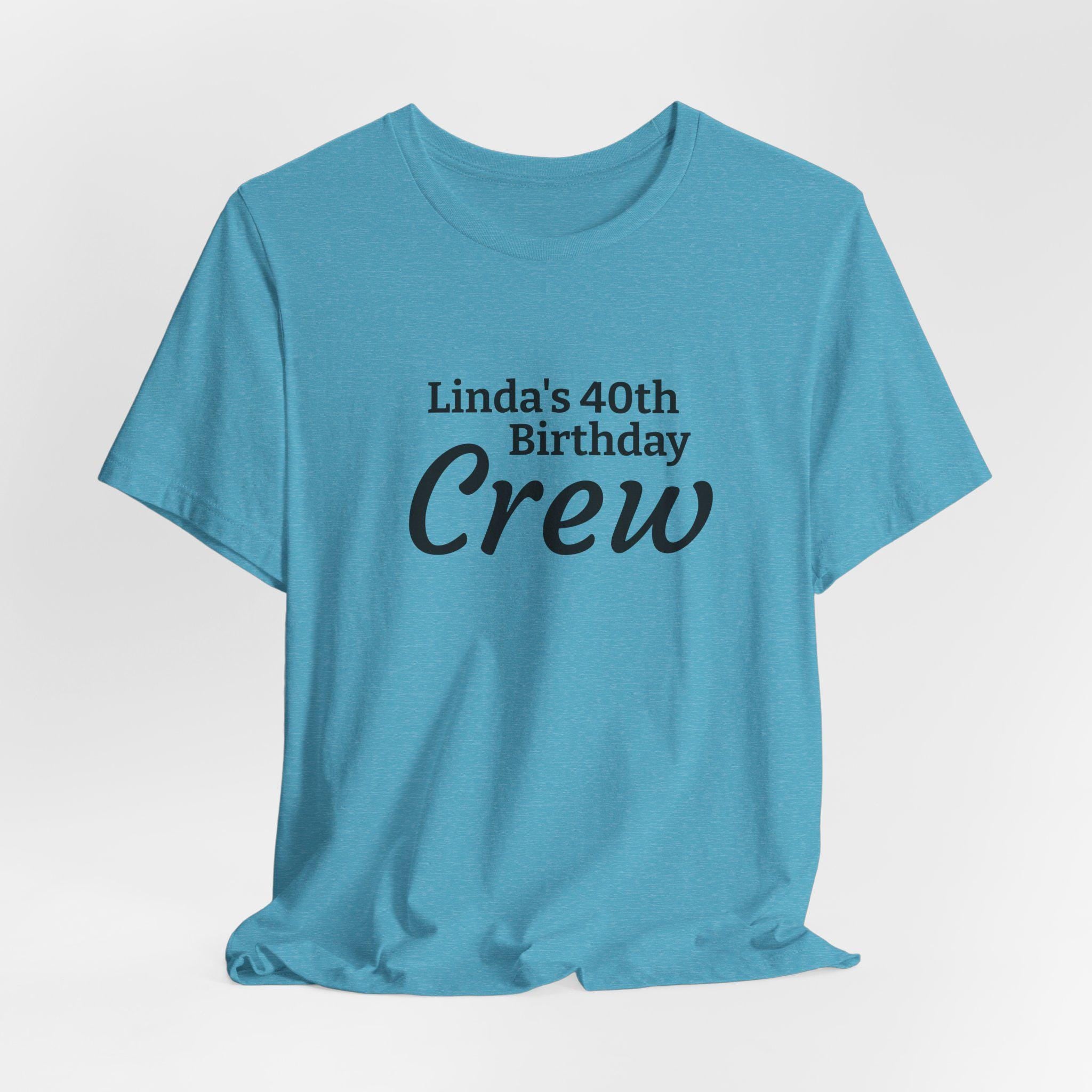 Personalized 40th Birthday Crew T-Shirt | Minimalist Milestone Tee