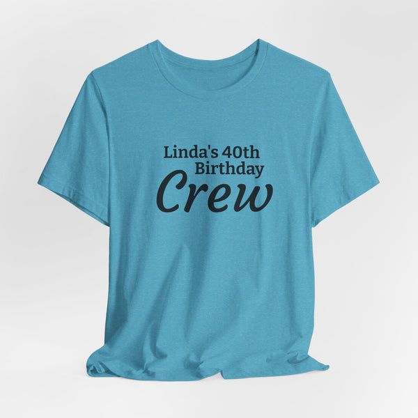 Personalized 40th Birthday Crew T-Shirt | Minimalist Milestone Tee