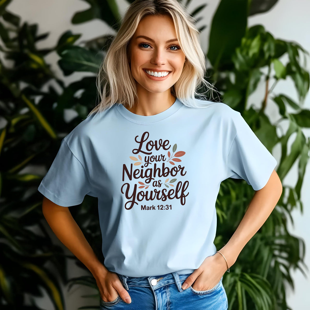 Love Your Neighbor As Yourself Shirt | Mark 12:31 Christian Tee | Faith Over Politics Graphic Shirt | Comfort Colors Christian Gift
