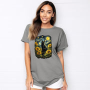 Van Gogh Cat Shirt | Starry Night Cat Tee | Aesthetic Black Cat Art | Sunflower Van Gogh Print Gift