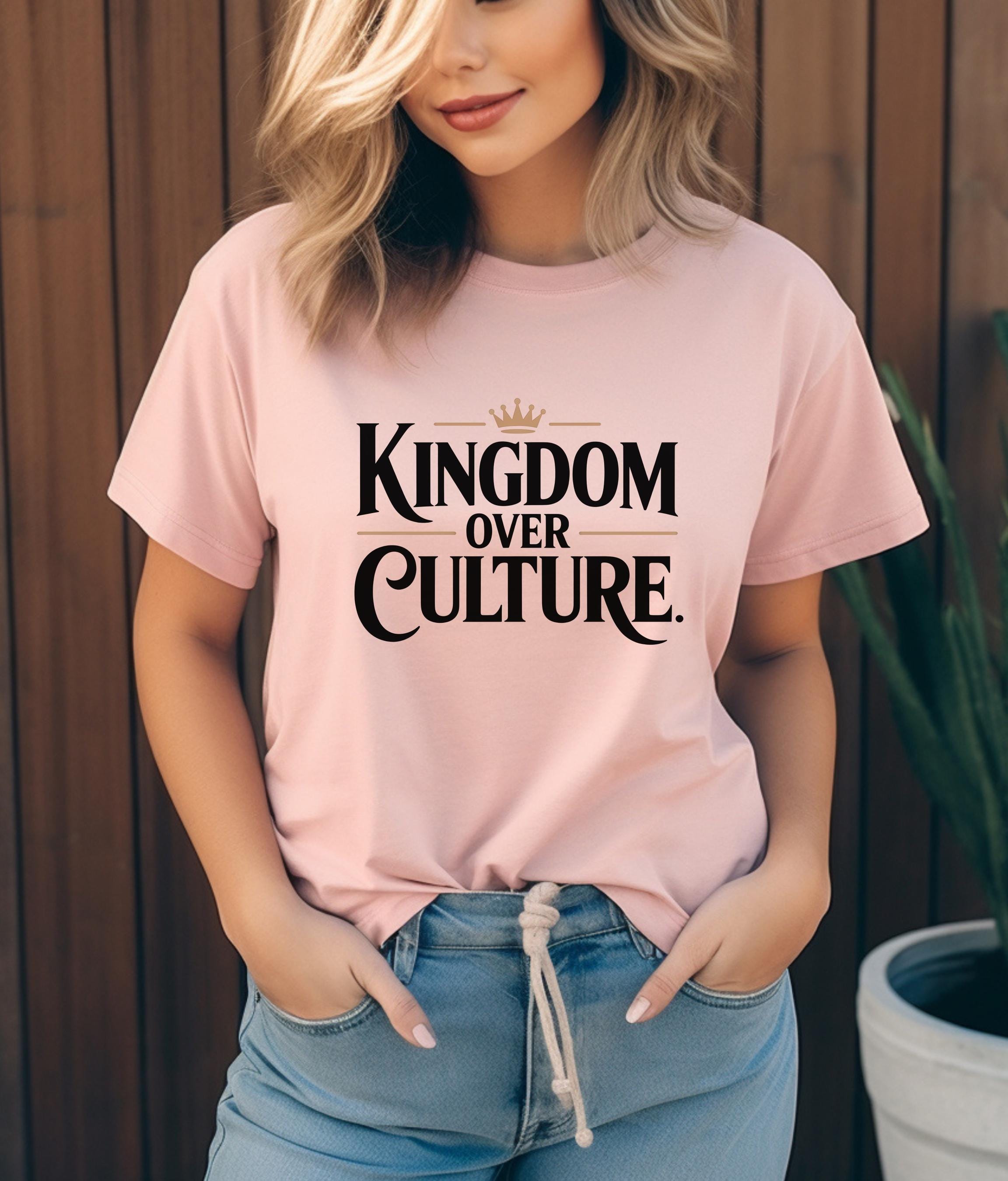 Kingdom Over Culture Shirt, Christian Graphic Tee, Modern Faith Streetwear, Minimalist Christian Apparel, Boutique Faith Shirt