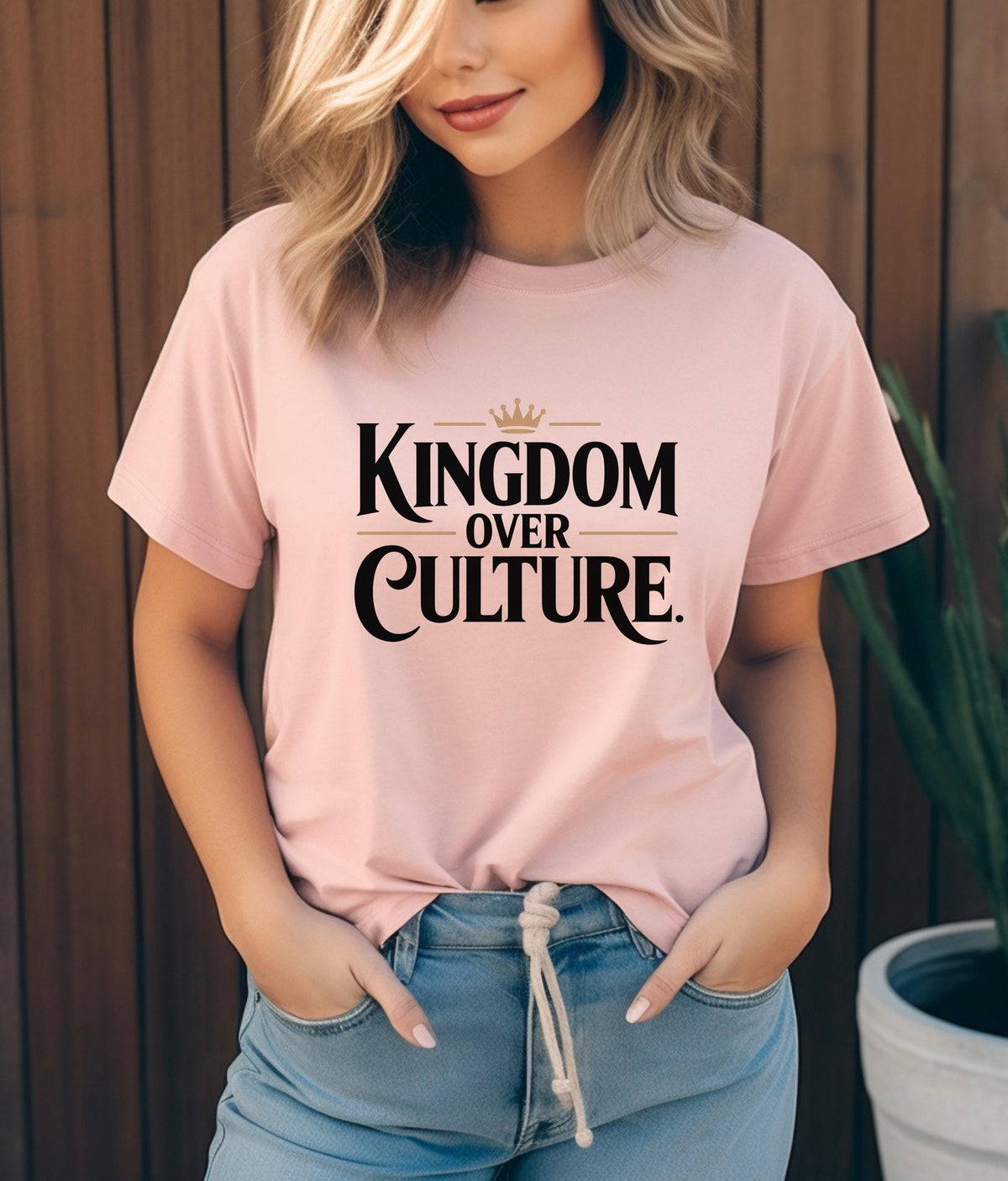 Kingdom Over Culture Shirt, Christian Graphic Tee, Modern Faith Streetwear, Minimalist Christian Apparel, Boutique Faith Shirt