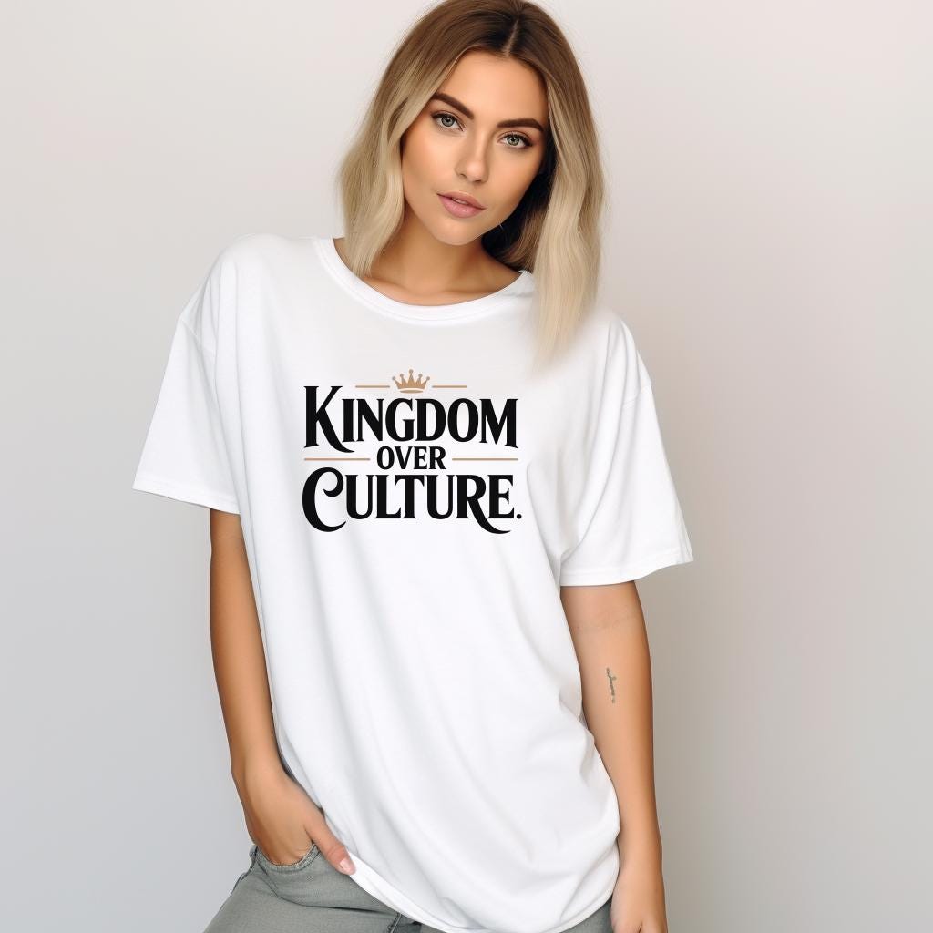 Kingdom Over Culture Shirt, Christian Graphic Tee, Modern Faith Streetwear, Minimalist Christian Apparel, Boutique Faith Shirt