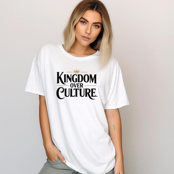 Kingdom Over Culture Shirt, Christian Graphic Tee, Modern Faith Streetwear, Minimalist Christian Apparel, Boutique Faith Shirt