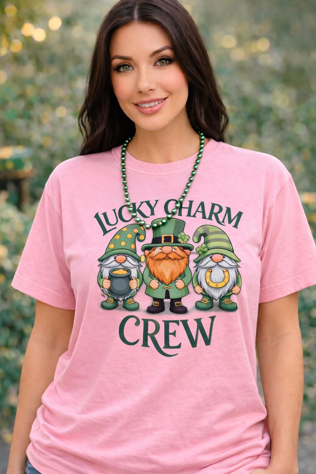 Lucky Charm Crew Shirt | St Patrick’s Day Gnome Tee | Comfort Colors 1717 Irish Shamrock Shirt | Cute Green Holiday Top