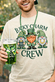 Lucky Charm Crew Shirt | St Patrick’s Day Gnome Tee | Comfort Colors 1717 Irish Shamrock Shirt | Cute Green Holiday Top