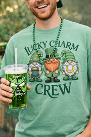 Lucky Charm Crew Shirt | St Patrick’s Day Gnome Tee | Comfort Colors 1717 Irish Shamrock Shirt | Cute Green Holiday Top