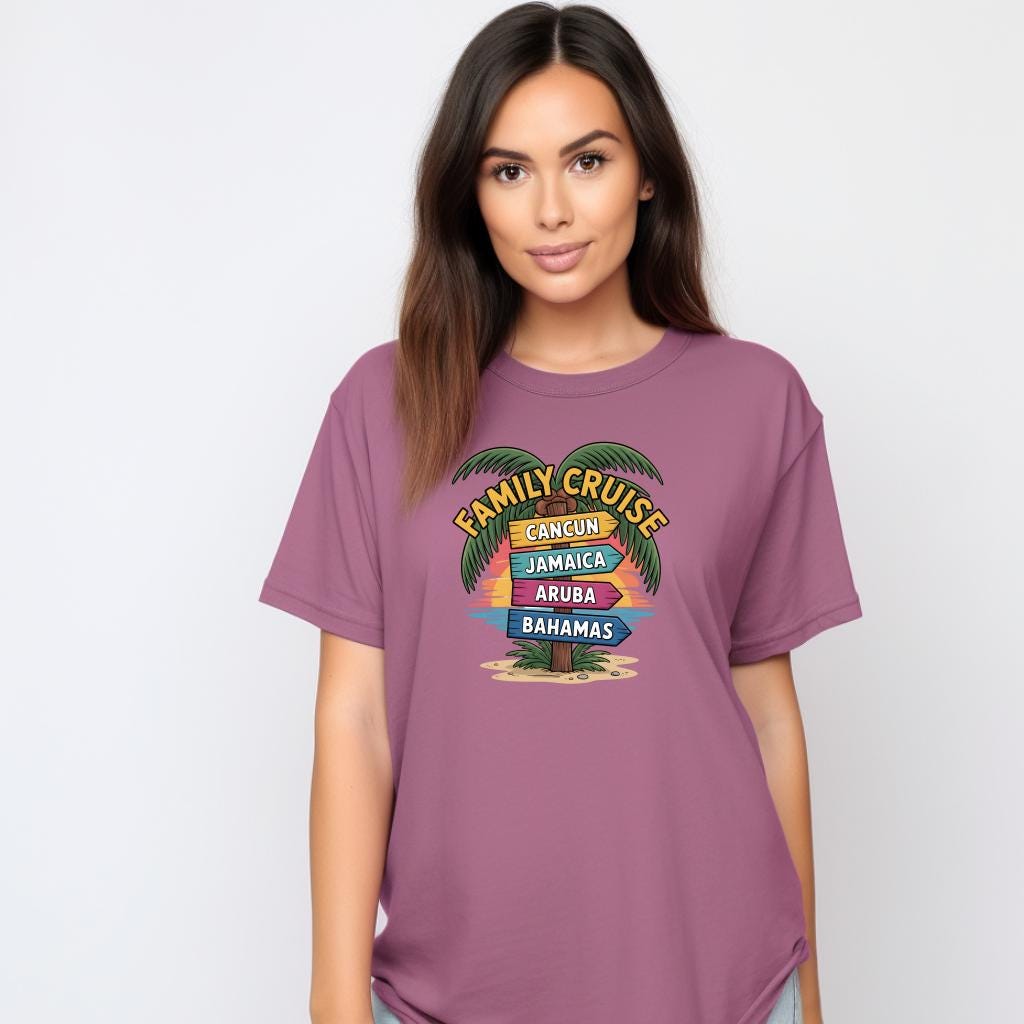 Family Cruise Shirt Comfort Colors 1717 | Tropical Vacation Tee | Cruise Squad Matching Trip Shirt