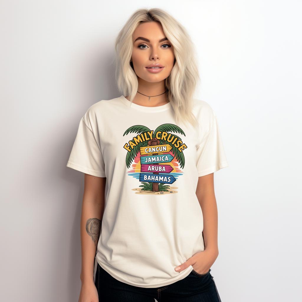 Family Cruise Shirt Comfort Colors 1717 | Tropical Vacation Tee | Cruise Squad Matching Trip Shirt