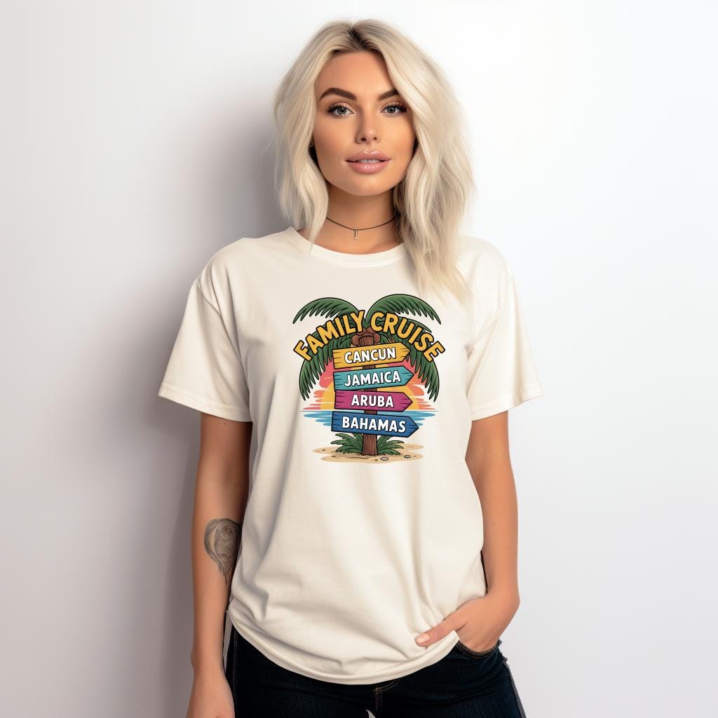 Family Cruise Shirt Comfort Colors 1717 | Tropical Vacation Tee | Cruise Squad Matching Trip Shirt