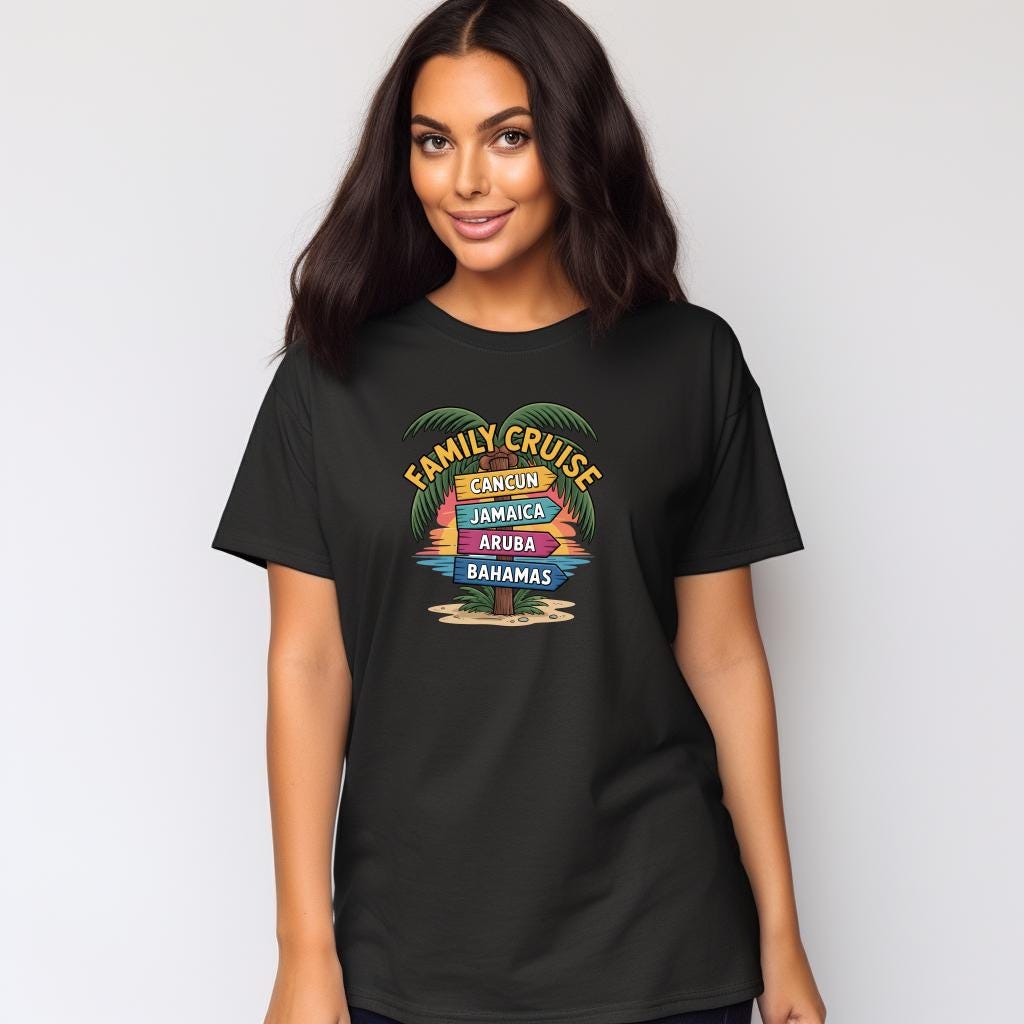 Family Cruise Shirt Comfort Colors 1717 | Tropical Vacation Tee | Cruise Squad Matching Trip Shirt