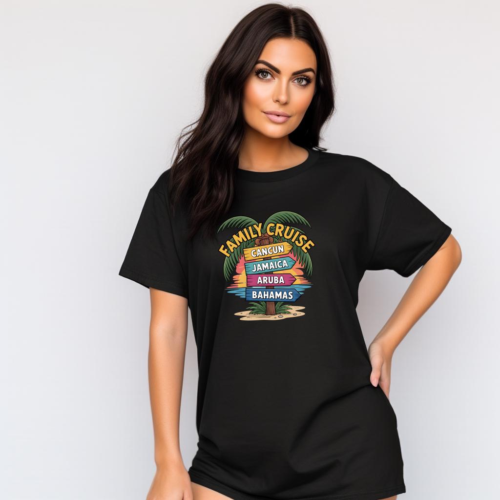 Family Cruise Shirt Comfort Colors 1717 | Tropical Vacation Tee | Cruise Squad Matching Trip Shirt