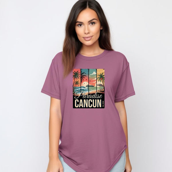 Personalized Paradise Destination Shirt | Custom Vacation Location Tee | Comfort Colors 1717 Tropical Beach T-Shirt